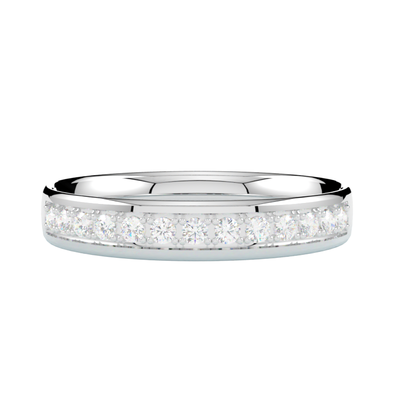 Platynowa obrączka ślubna z diamentami